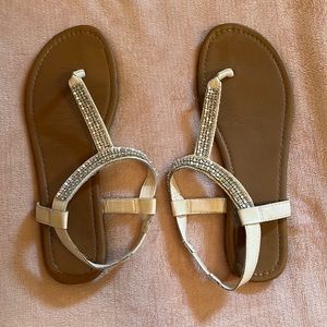 Brown/White Sandals